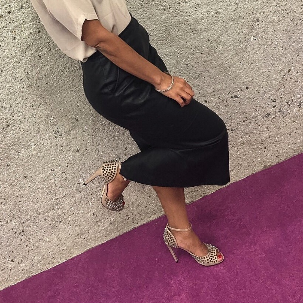 Viviane Spiked Peep Toe Heel 9.5 NEW - Picture 2 of 7